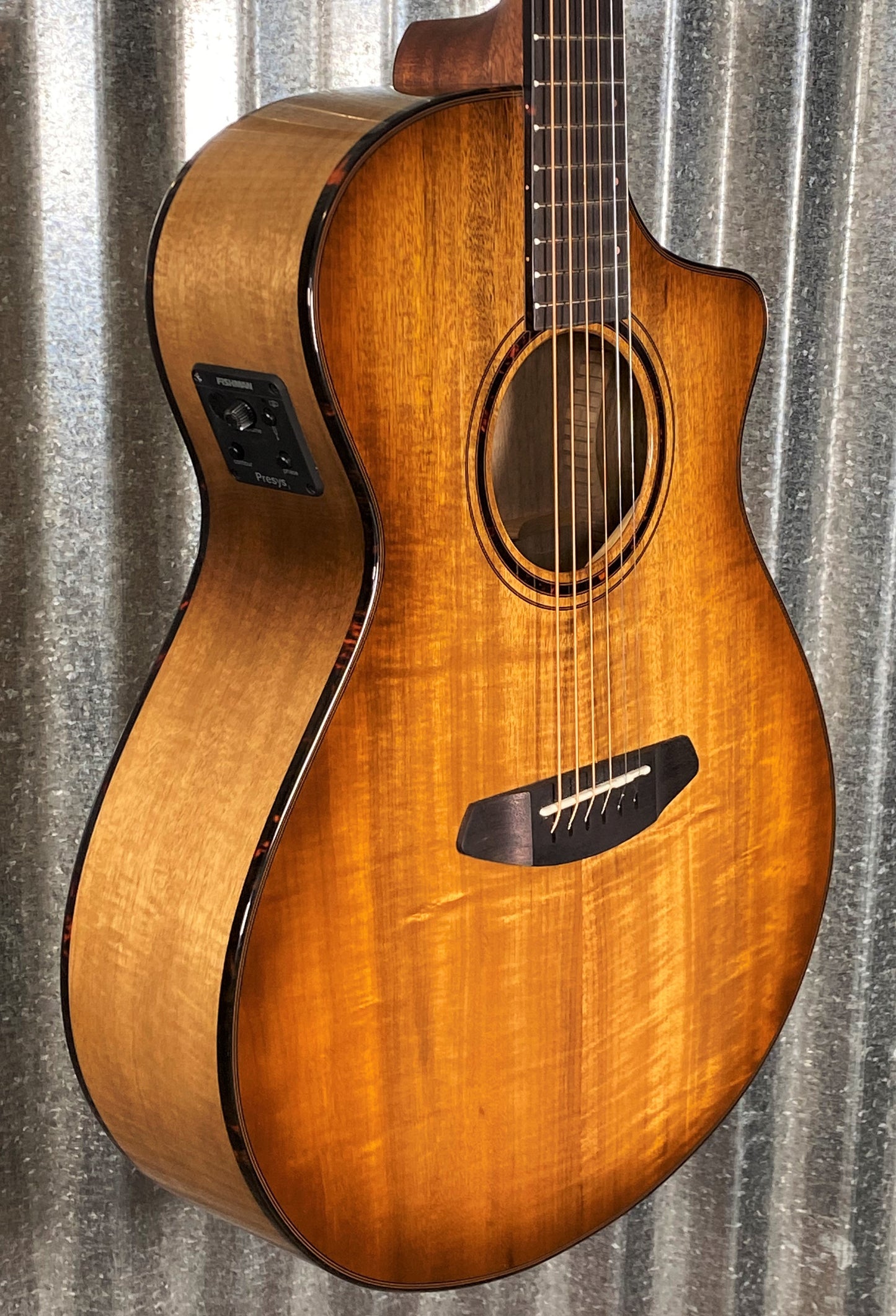 Breedlove Pursuit Exotic S Concert Amber CE Myrtlewood Acoustic Electric Guitar PSCN49CEMYMY #4744