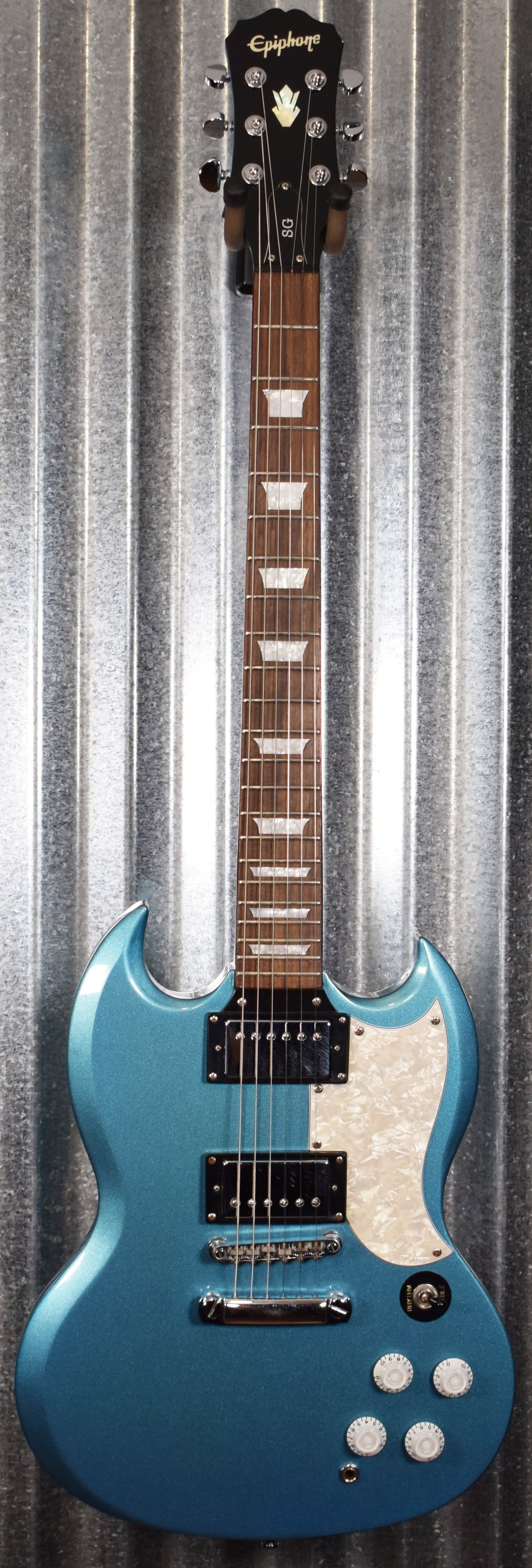 Epiphone G-400 Limited Edition Metallic Light Blue Guitar & Case #3395 Used