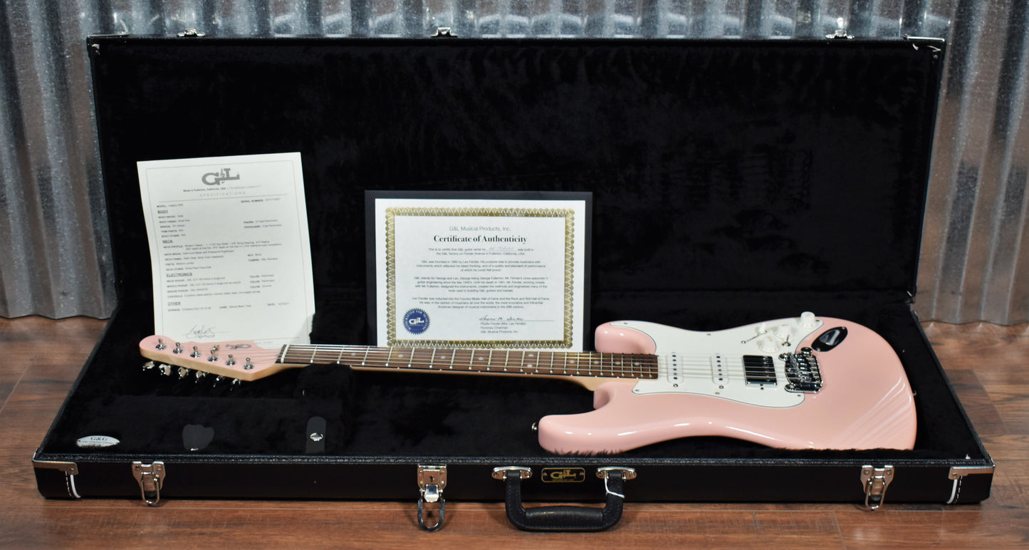 G&L USA Legacy HSS Shell Pink Guitar & Case #2007