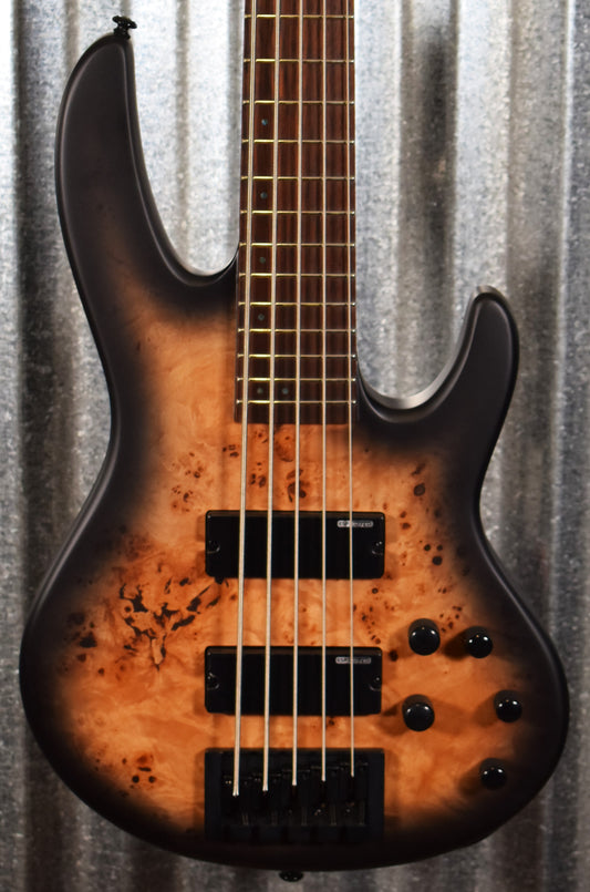 ESP LTD D-5 Black Natural Burst Satin 5 String Bass LD5BPBLKNBS #0994