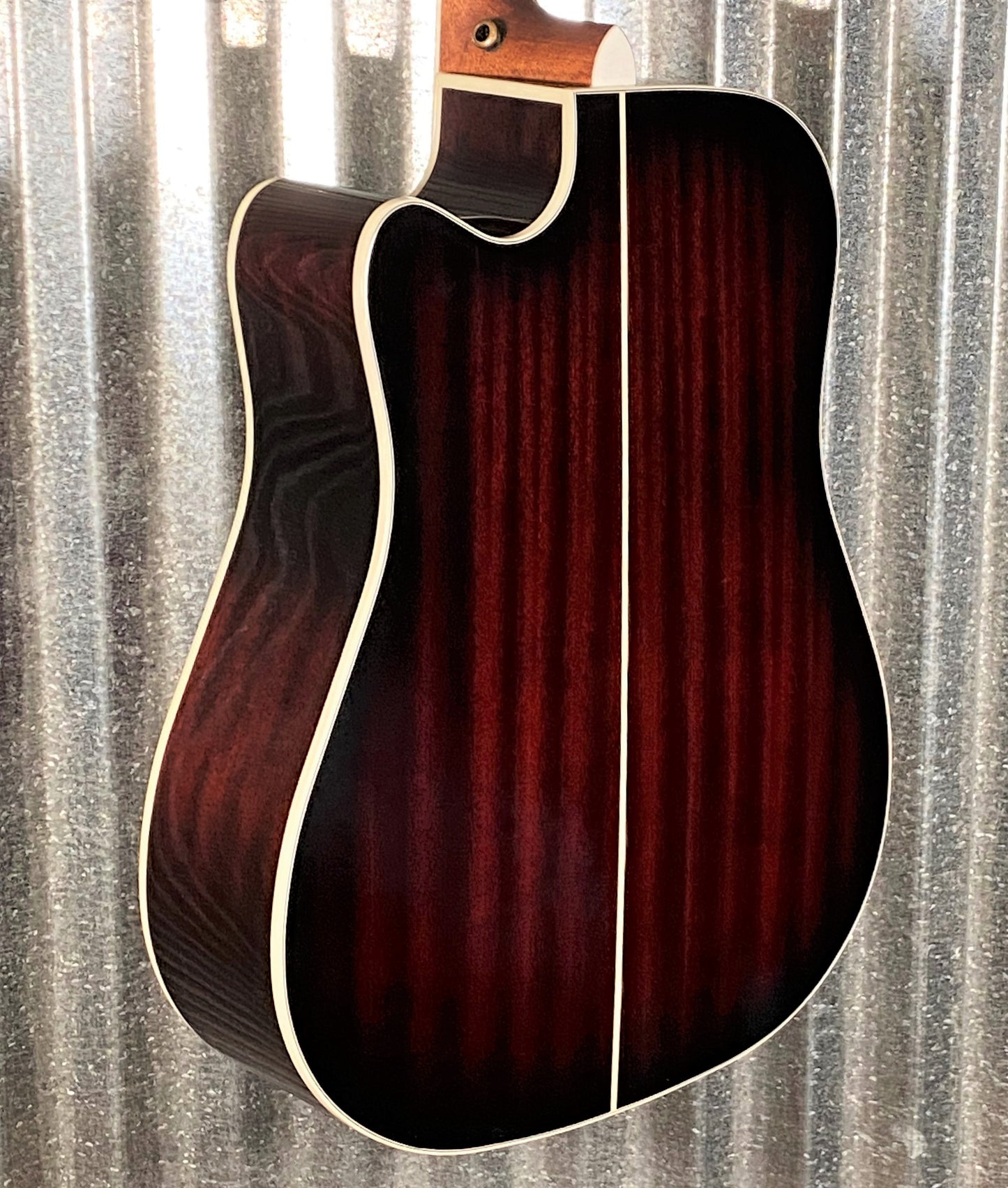 D'Angelico Premier Bowery Dreadnought CE Trans Black Cherry Acoustic Electric Guitar #2025