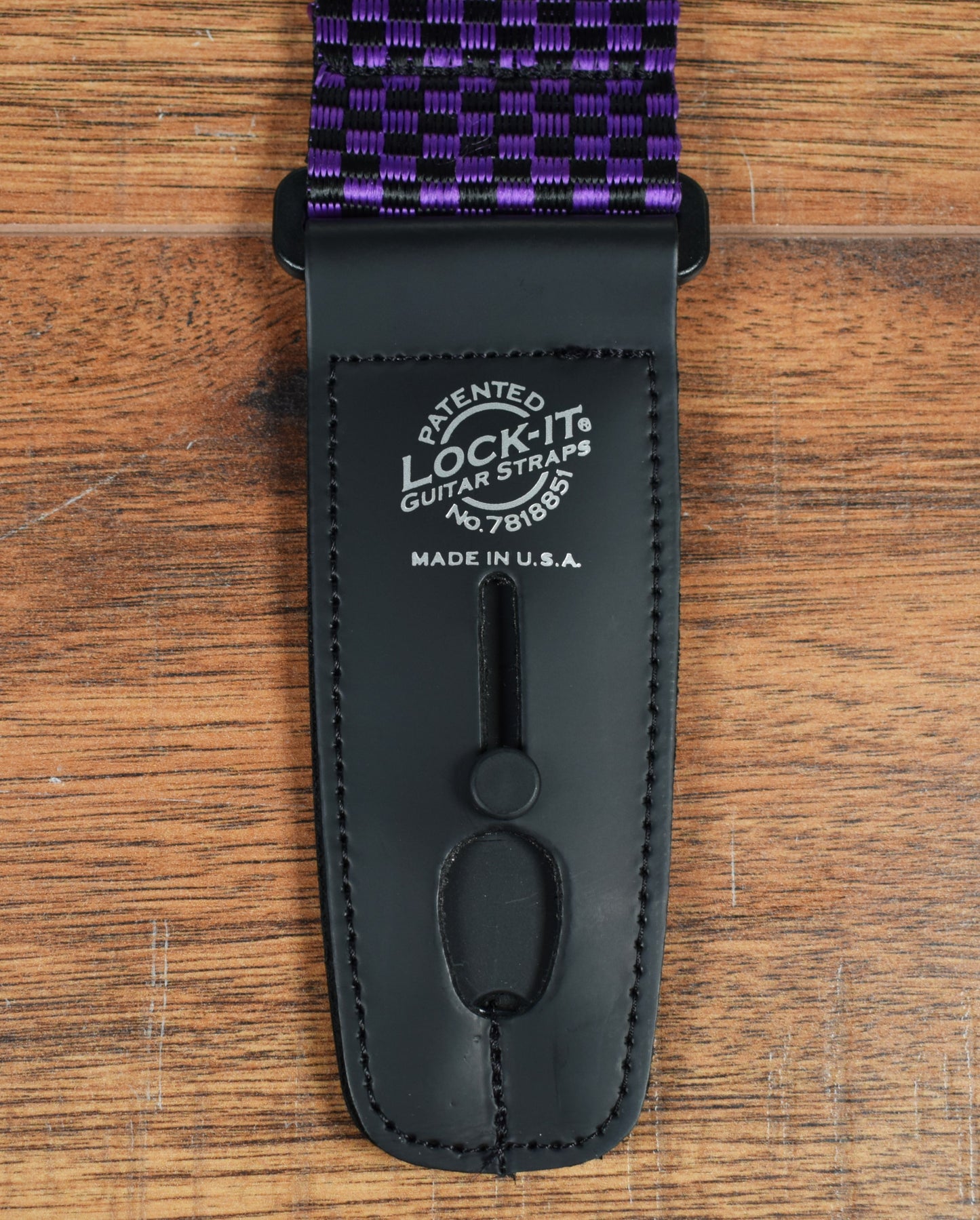 LOCK-IT Straps Polypro Series 2" Purple Checker Poly Guitar Bass Strap 010 P2-PRCHK