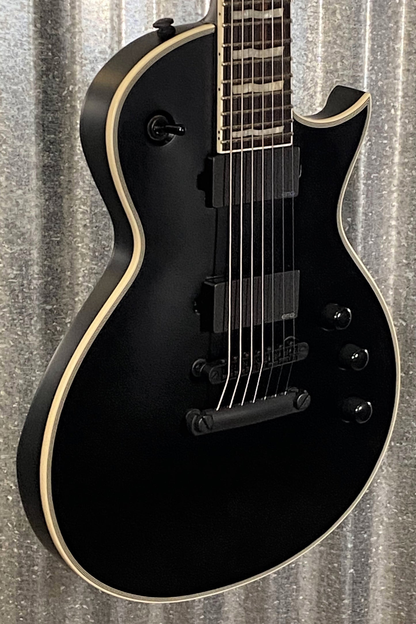 ESP LTD EC-407 Eclipse EMG 7 String Black Satin Guitar LEC407BLKS #3972 Used
