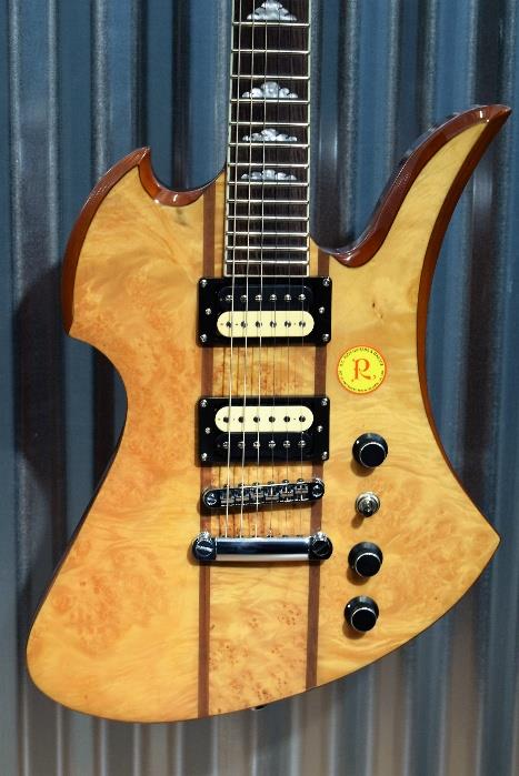 BC Rich MK9 Mockingbird Maple Burl Top Neck Through Guitar & B.C. Case #1212