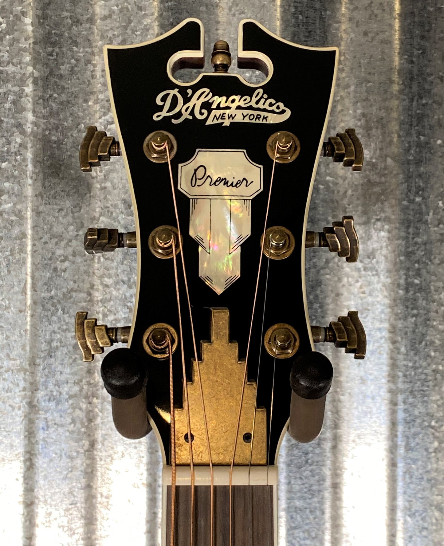 D'Angelico Premier Gramercy Grand Auditorium CE Vintage Natural Acoustic Electric Guitar #6835