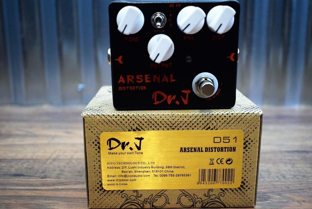 DR J Arsenal D51 Distortion True Bypass Guitar Effect Pedal Dr. Joyo