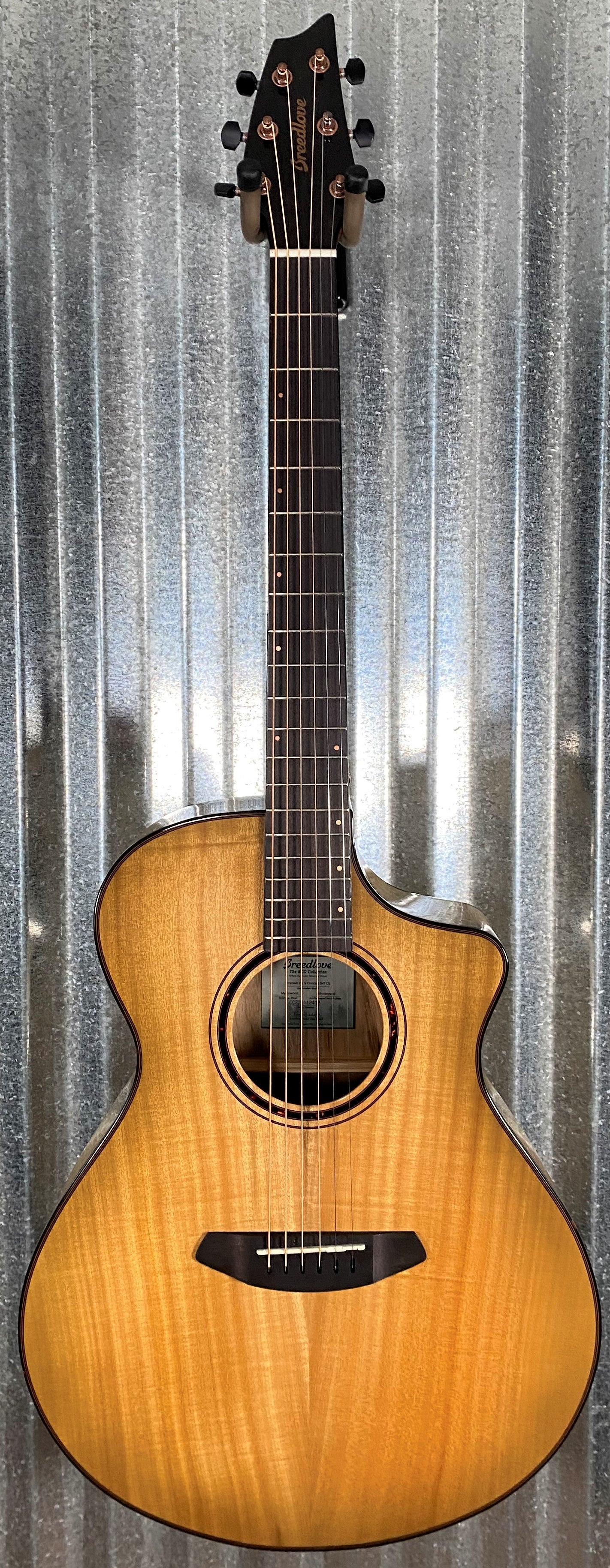 Breedlove Pursuit Exotic S Concert CE Sweetgrass Myrtlewood Acoustic Electric Guitar #8418