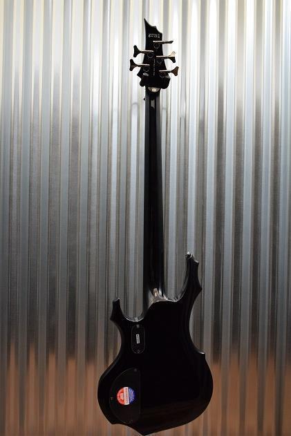 ESP LTD F-415FM 5 String Bass Flame Top Transparent Black EMG 40DC Pickups #1763