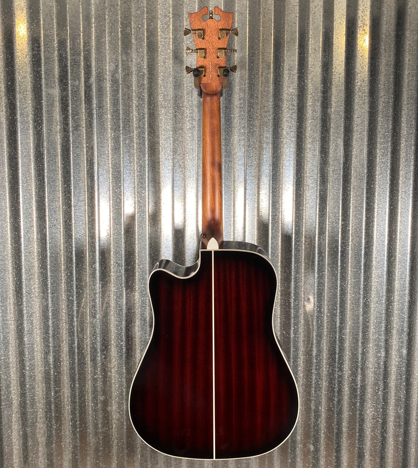 D'Angelico Premier Bowery Dreadnought CE Trans Black Cherry Acoustic Electric Guitar #2025