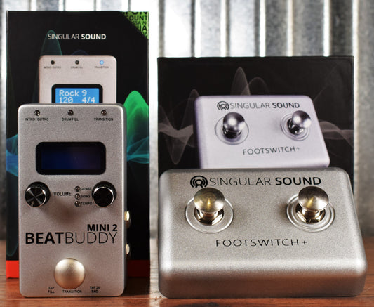 Singular Sound BeatBuddy Mini 2 Drum Machine Guitar Effect Pedal & Dual Footswitch