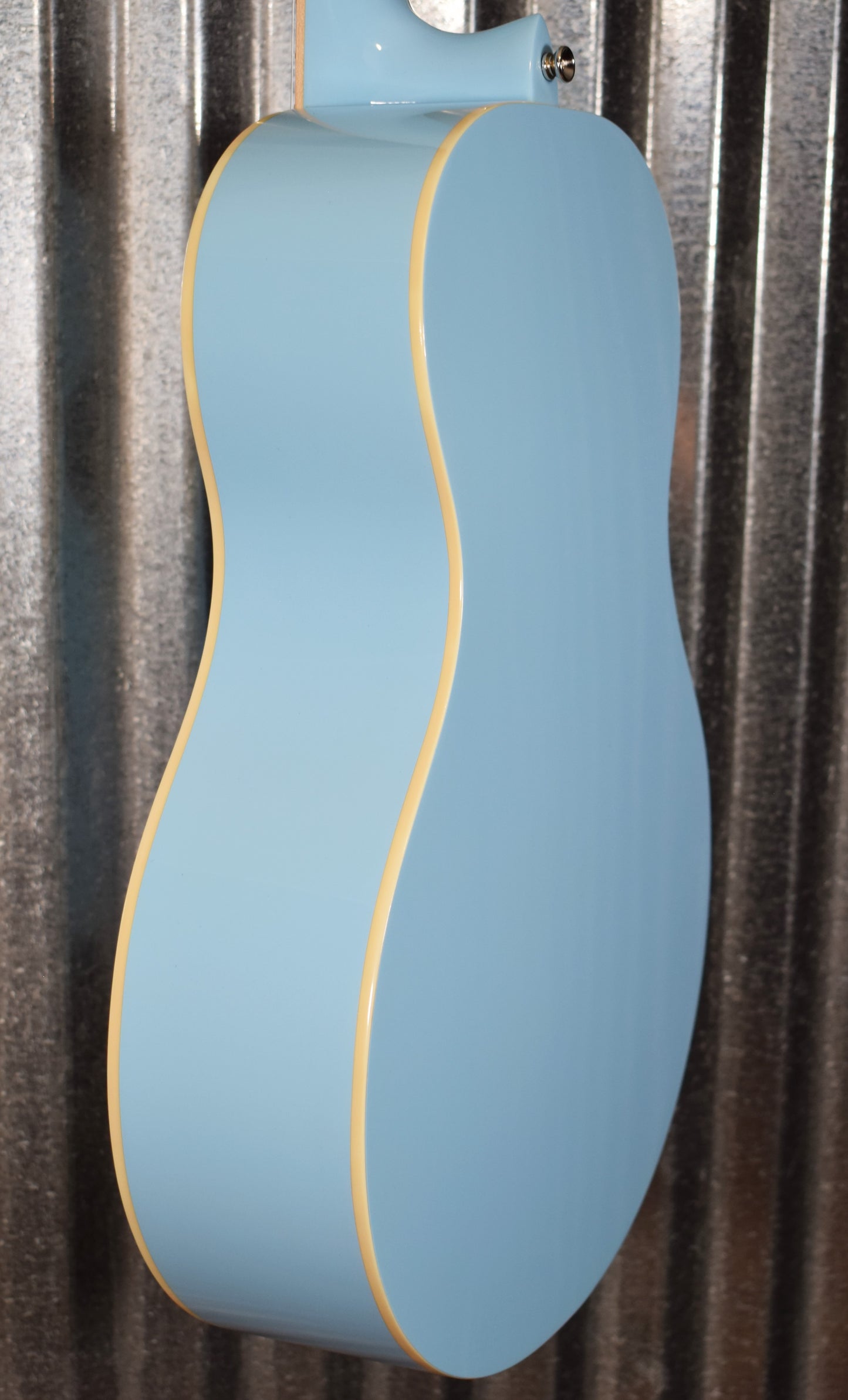 Ortega RGA-SKY Gaucho Acoustic Nylon String Parlor Sky Blue Guitar & Bag #0100