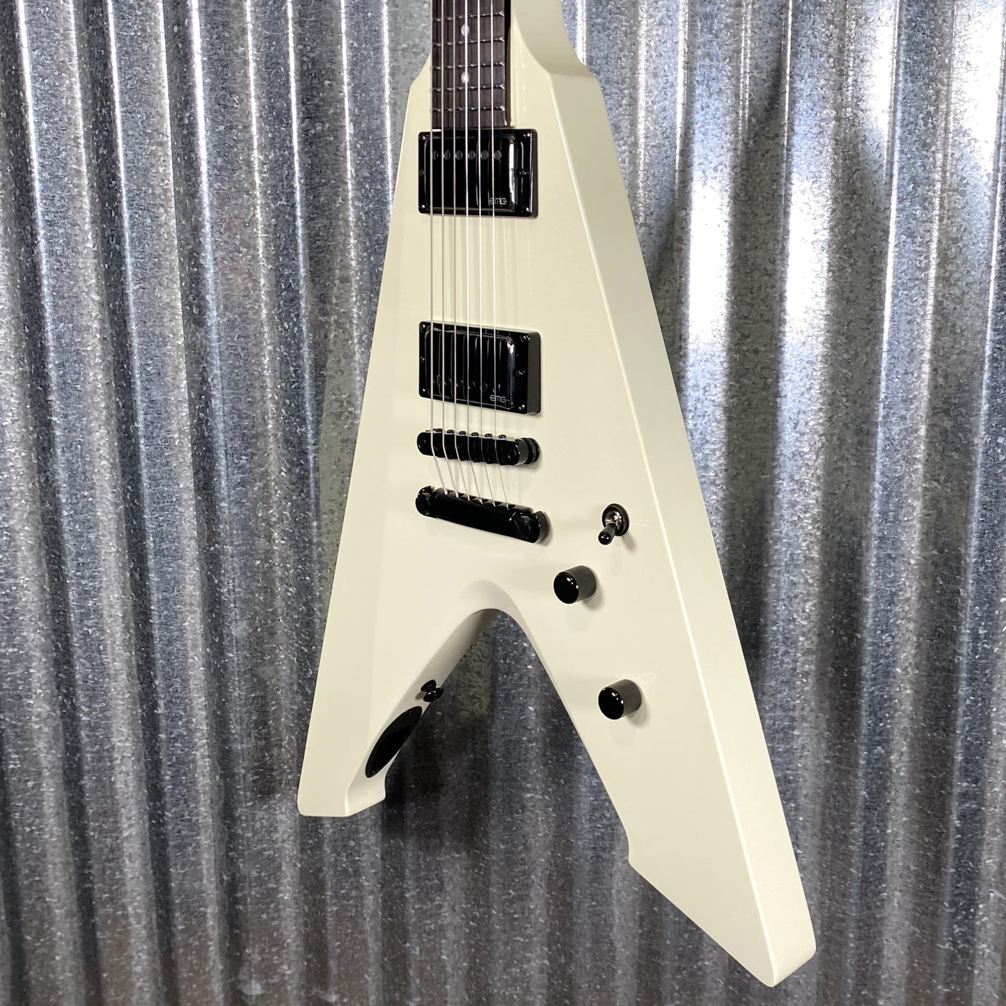 ESP LTD Vulture James Hetfield Olympic White EMG Guitar & Case #1178 B Stock