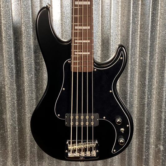 G&L USA Kiloton 5 Jet Black Frost 5 String Bass Rosewood Satin Neck & Case #7001 NOS