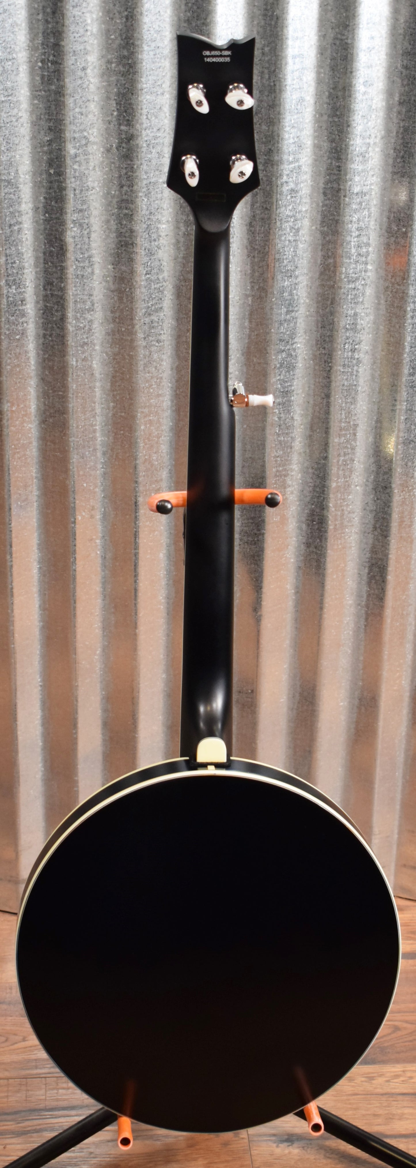 Ortega Guitars Raven OBJ650-SBK 5 String Black Banjo & Bag #0035