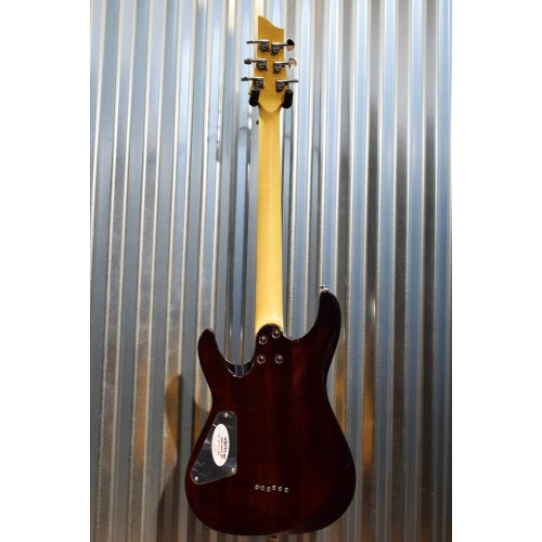 Schecter C-6 Plus Quilt Top Vintage Sunburst Guitar VSB #5116
