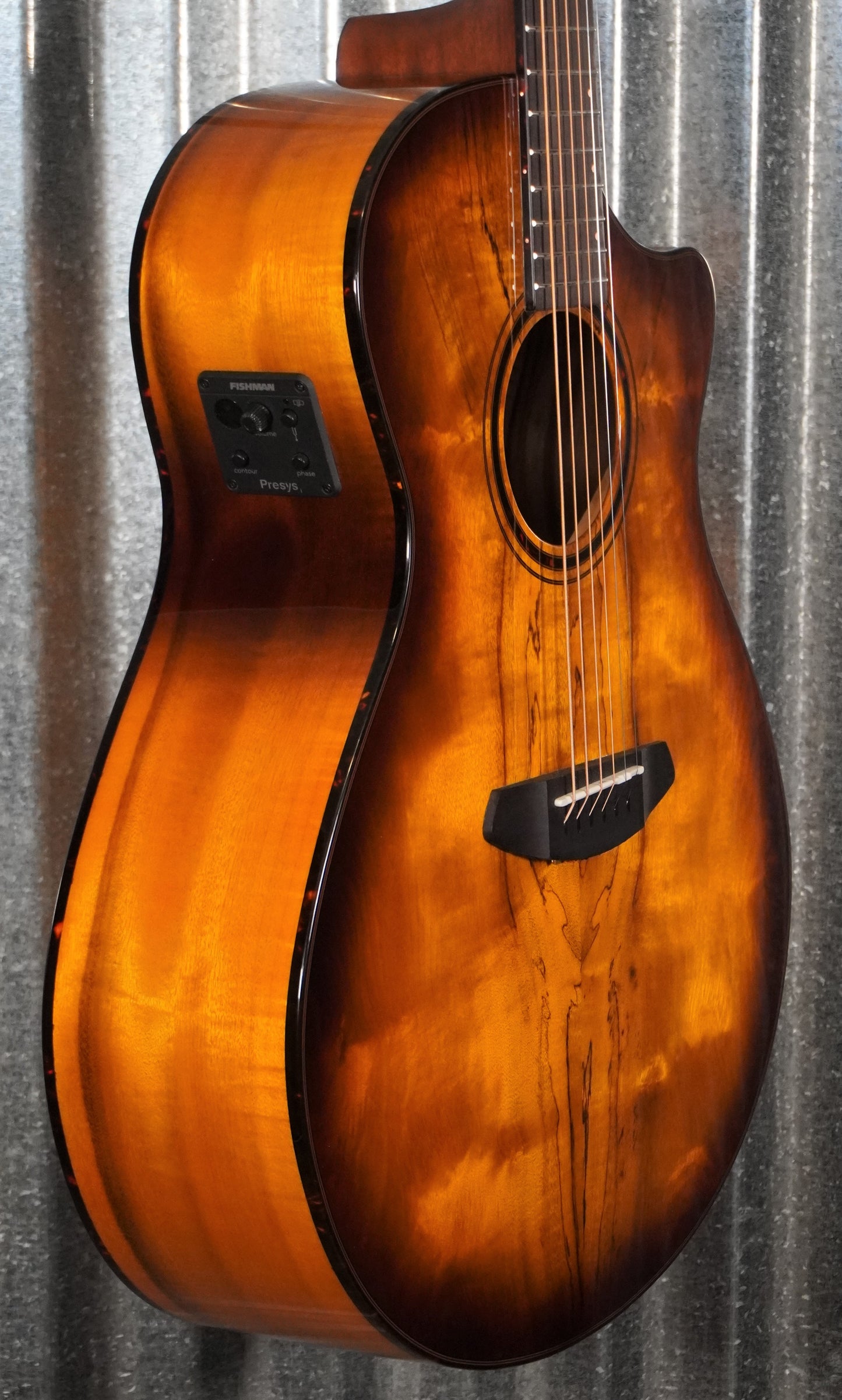 Breedlove Pursuit Exotic S Concerto Tiger's Eye CE Myrtlewood Acoustic Electric Guitar #2361
