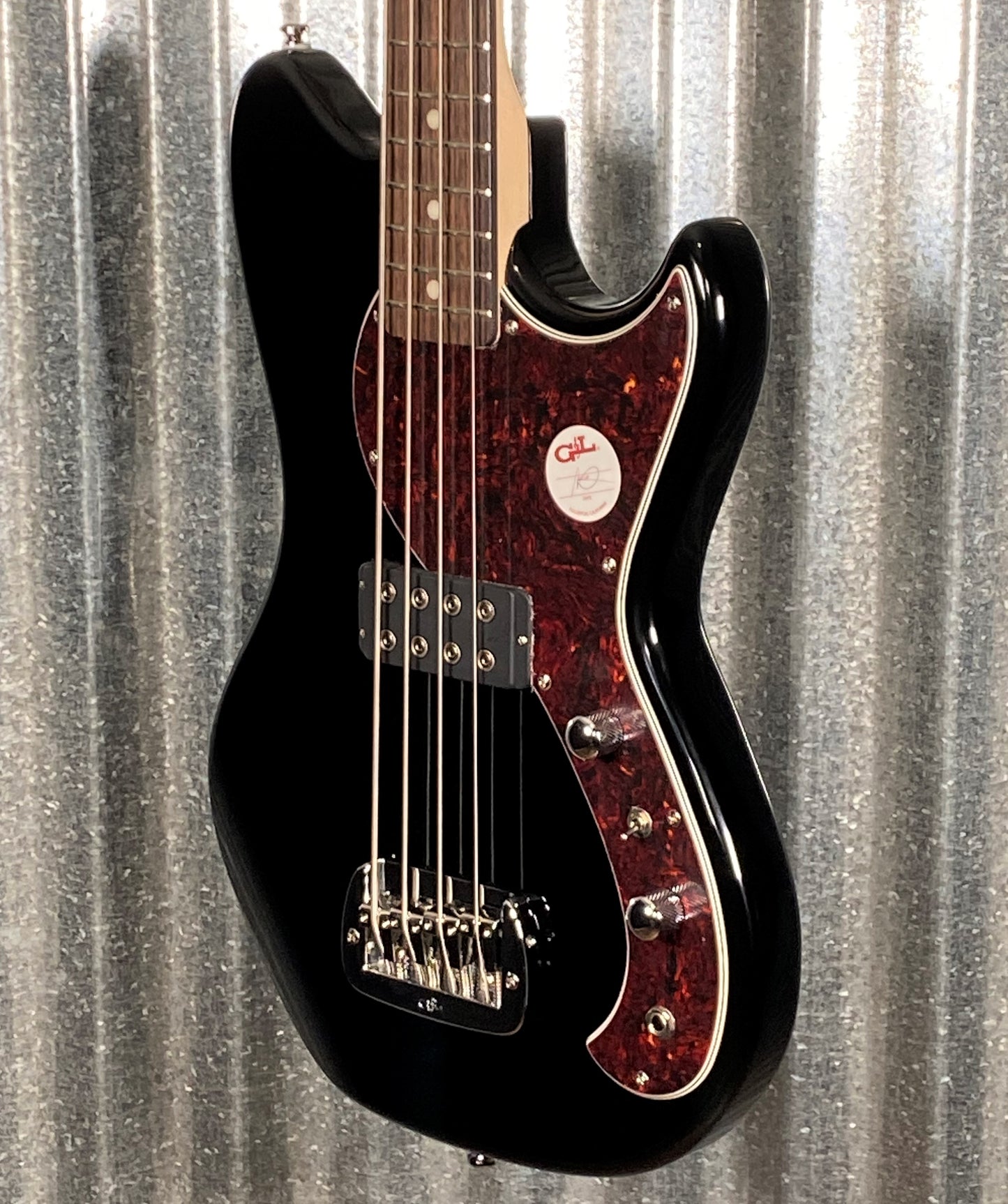 G&L Guitars Tribute Fallout Bass Short Scale 4 String Jet Black #6961