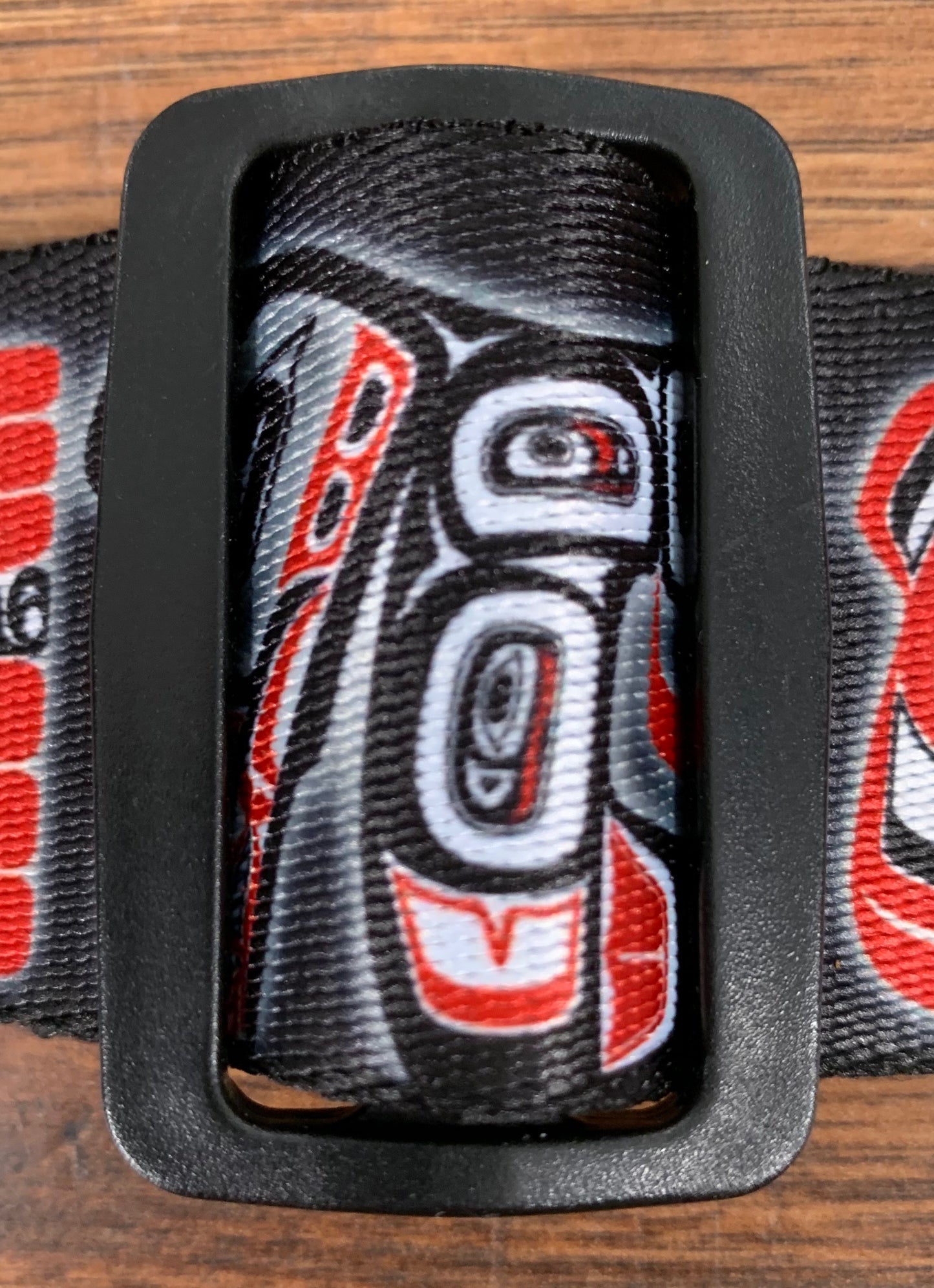 Levy's MPSS2HG-001 2" Sublimation Polyester Guitar Strap Haida Totem Pole Black Red