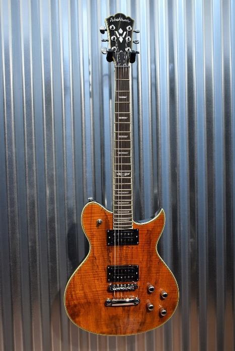Washburn WIDLXSPLTD Spalted Maple Original Idol Guitar Trans Brown & Bag #174