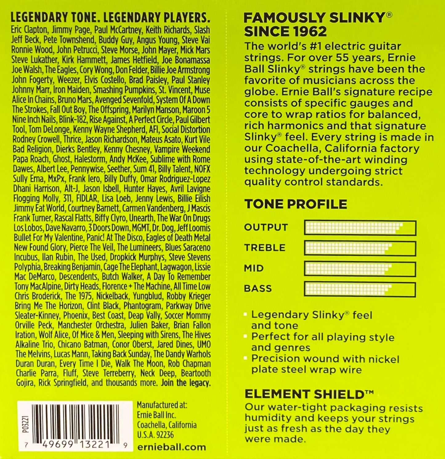 Ernie Ball Regular Slinky 10-46 Electric Guitar String Set 3 Pack