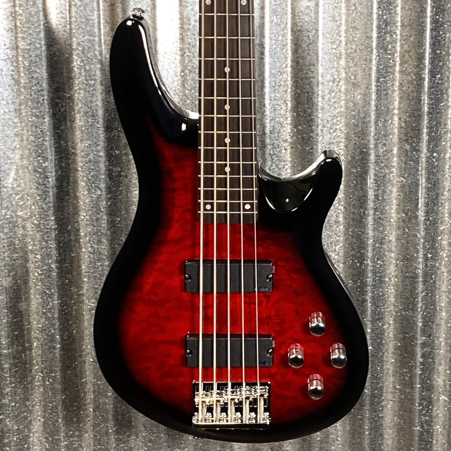 Schecter C-5 Plus 5 String Bass See Through Cherry Burst #0102
