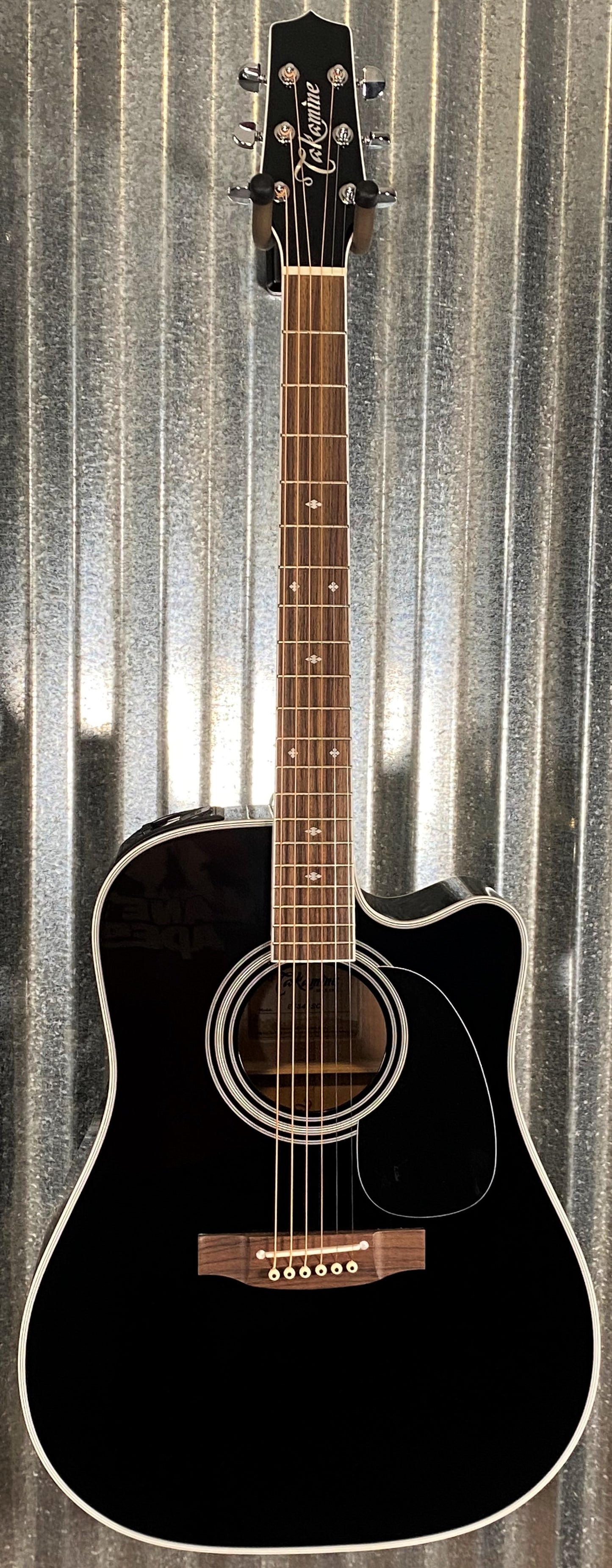 Takamine EF341SC Dreadnaught Acoustic Electric Cutaway Guitar Black & Case #0163