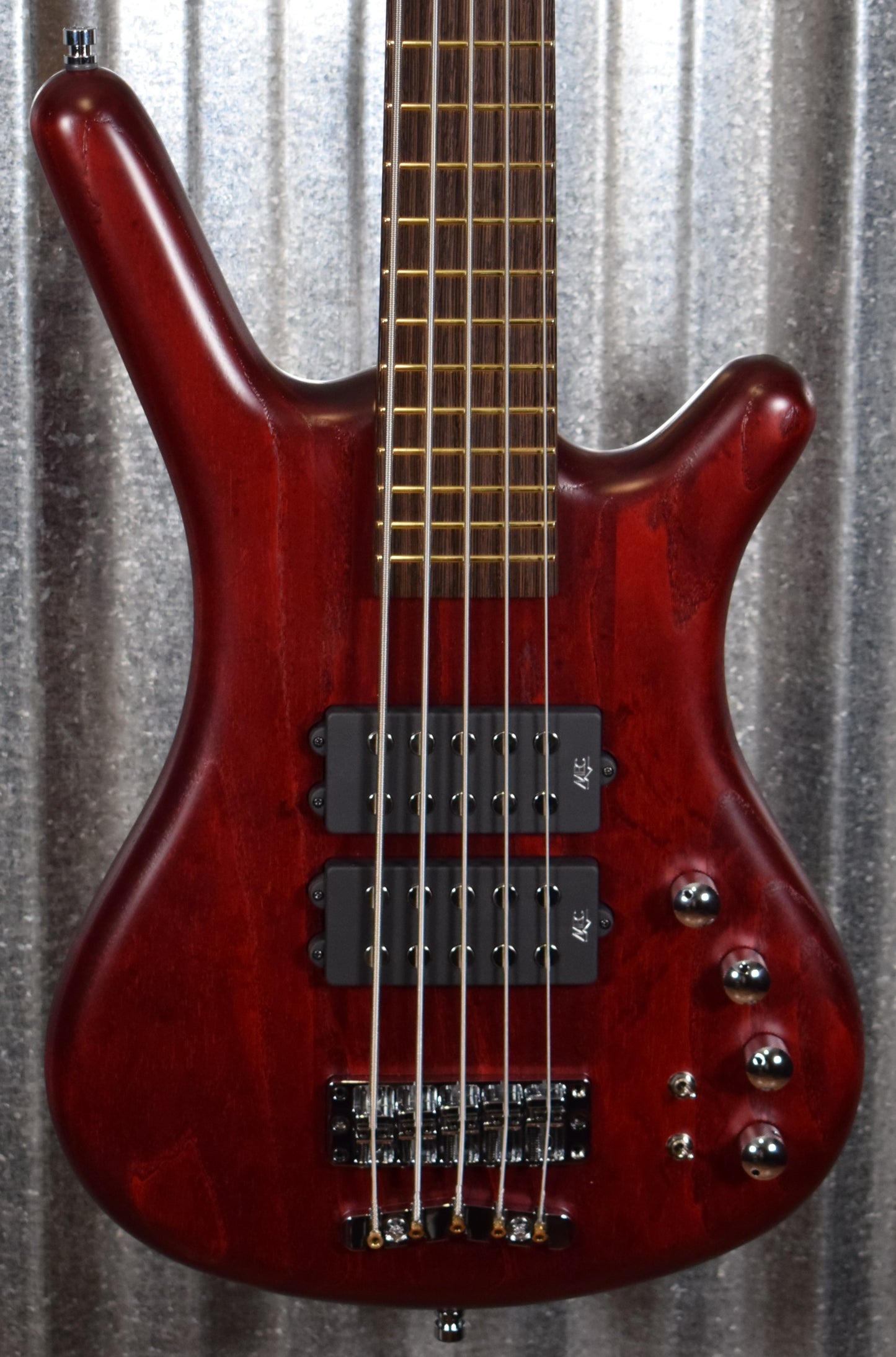 Warwick German Pro Series Corvette $$ 5 String Active Bass Burgundy & Bag #7421
