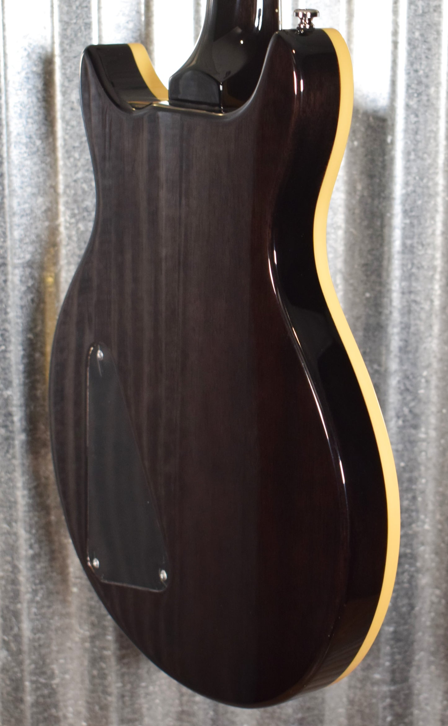 Hamer Archtop Flame Trans Black Double Cut Guitar SATF-TBK #0208