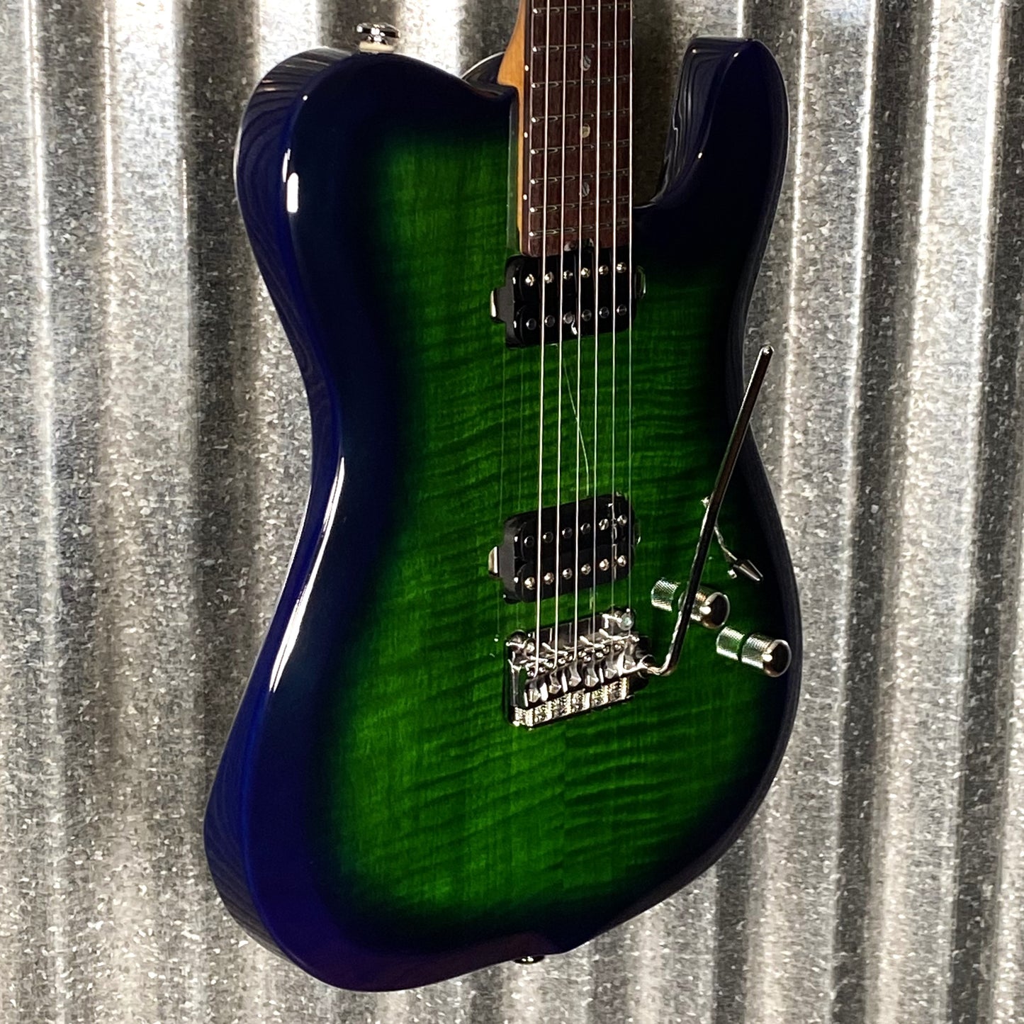 Musi Virgo Fusion Telecaster HH Deluxe Tremolo Greenburst Guitar #0950 Used