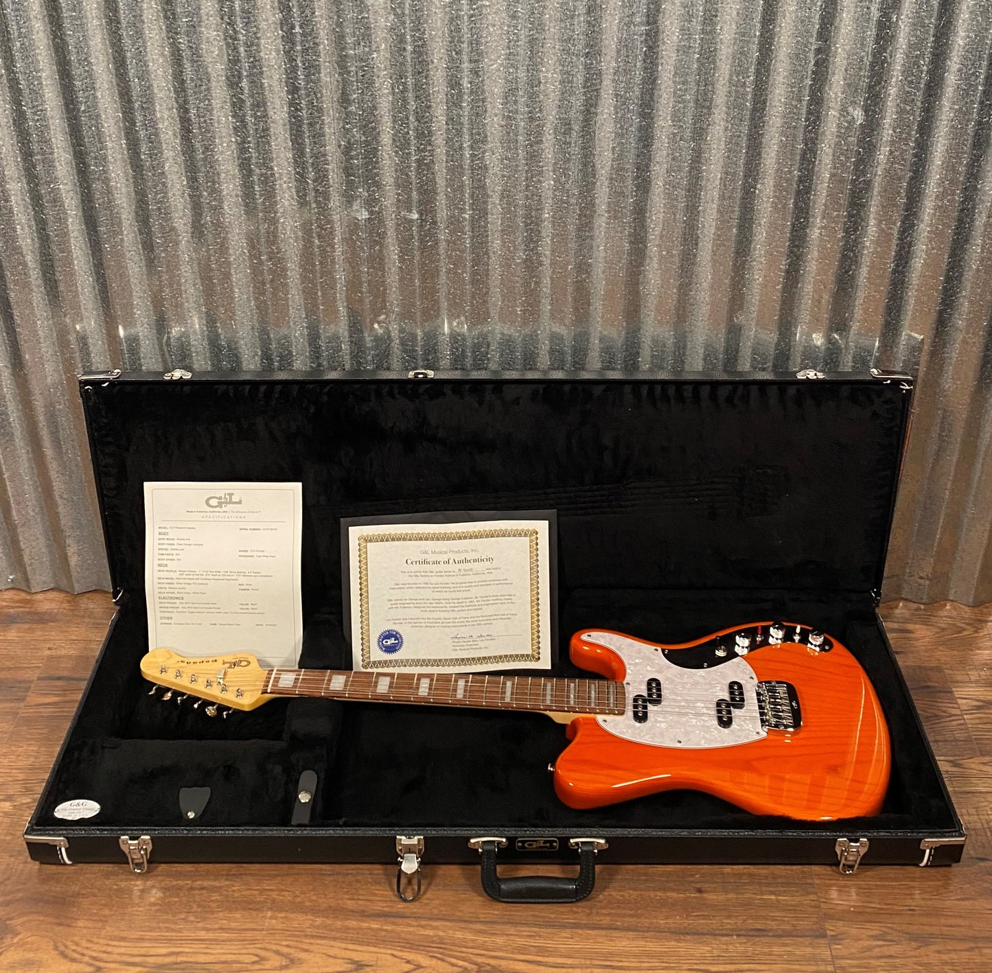 G&L USA CLF Espada Clear Orange Guitar & Case Demo #6181