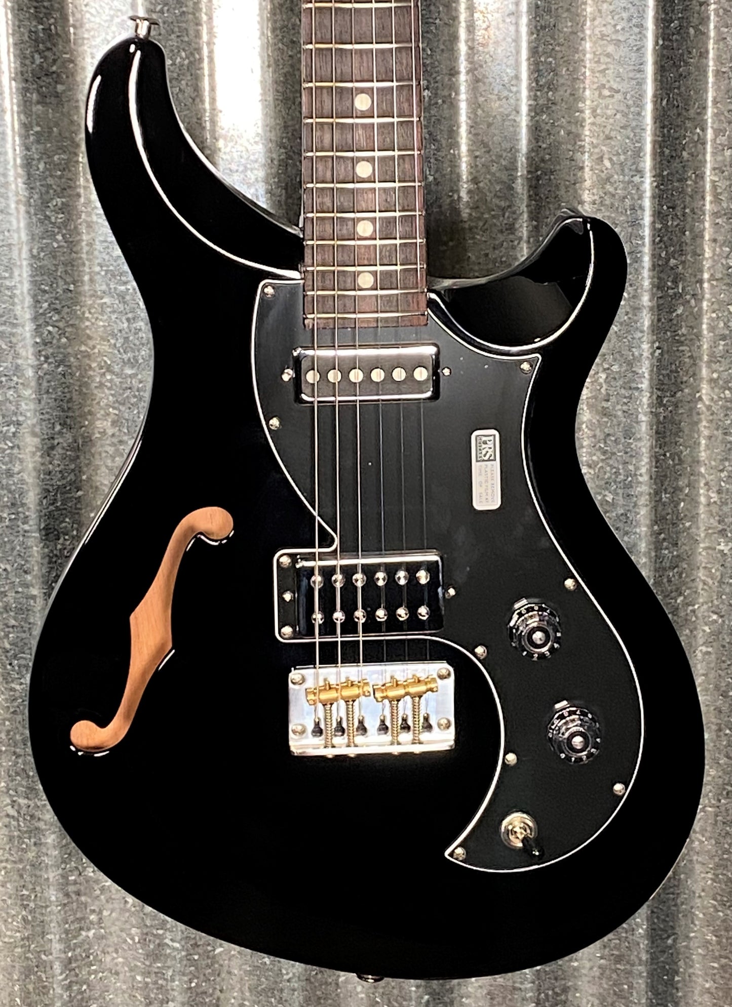 PRS Paul Reed Smith USA S2 Vela Semi Hollow Black Guitar & Bag #4294