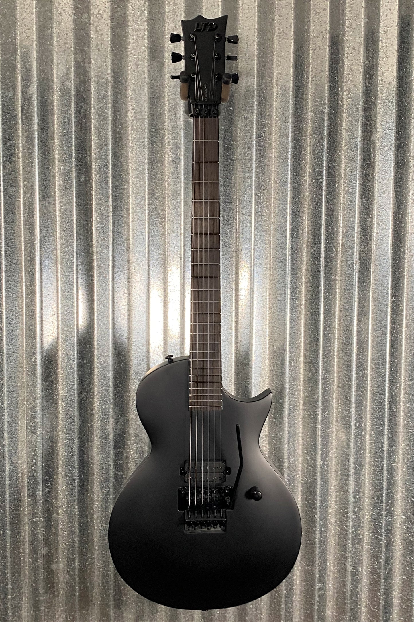 ESP LTD EC Black Metal Eclipse Seymour Duncan Black Satin Guitar LECBKMBLKS #0863 Used