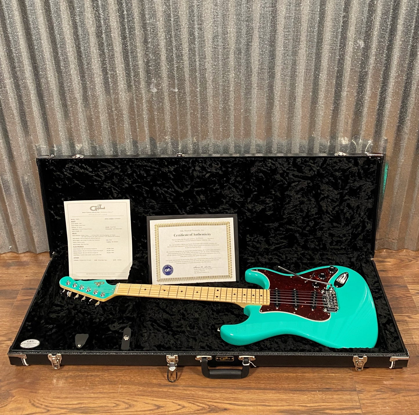 G&L USA Legacy Belair Green Maple Satin Neck Guitar & Case #2021