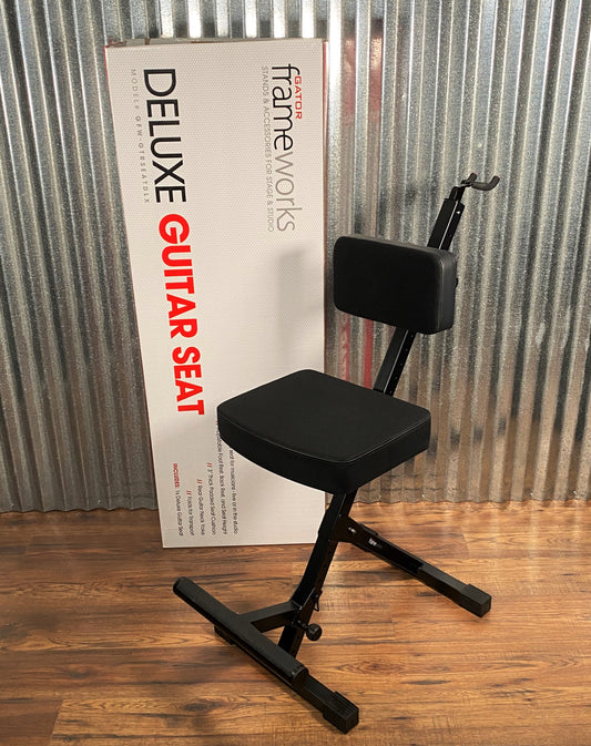 Gator Frameworks GFW-GTR-SEATDLX Deluxe Guitar Player Adjustable Seat & Hanger