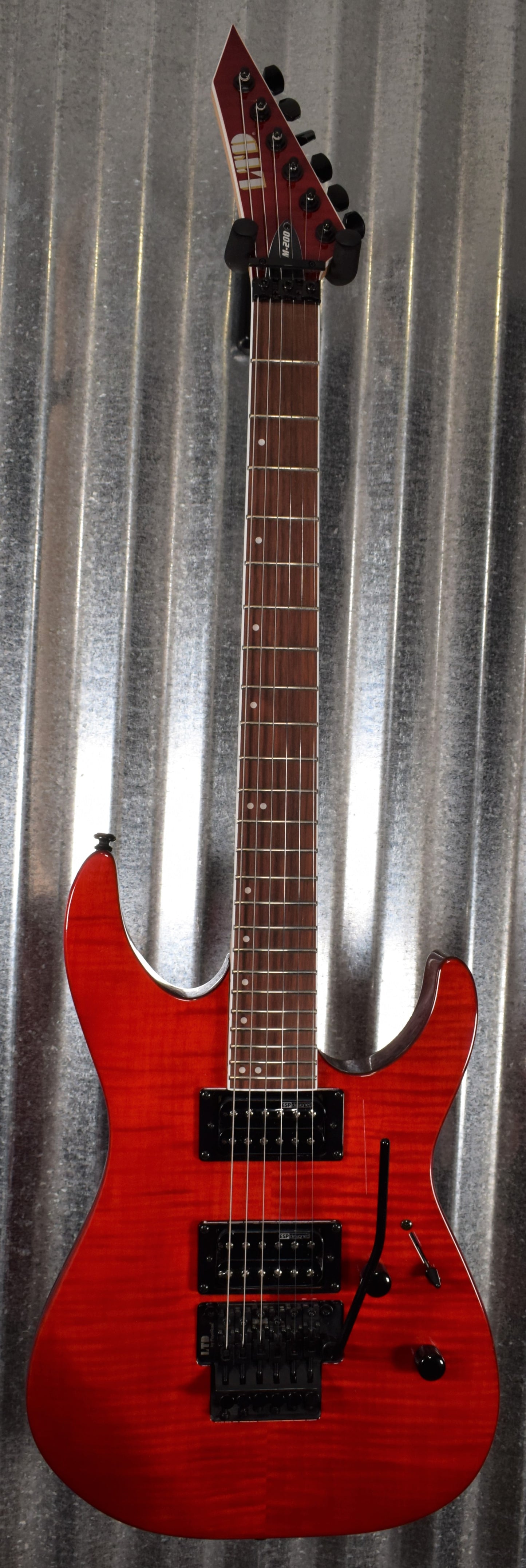 ESP LTD M-200FM See Thru Red Flame Top Guitar LM200FMSTR #0353