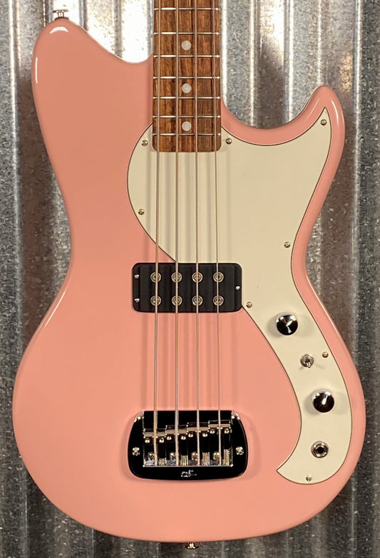 G&L USA Fullerton Deluxe Fallout Bass 4 String Short Scale Shell Pink & Bag #1009