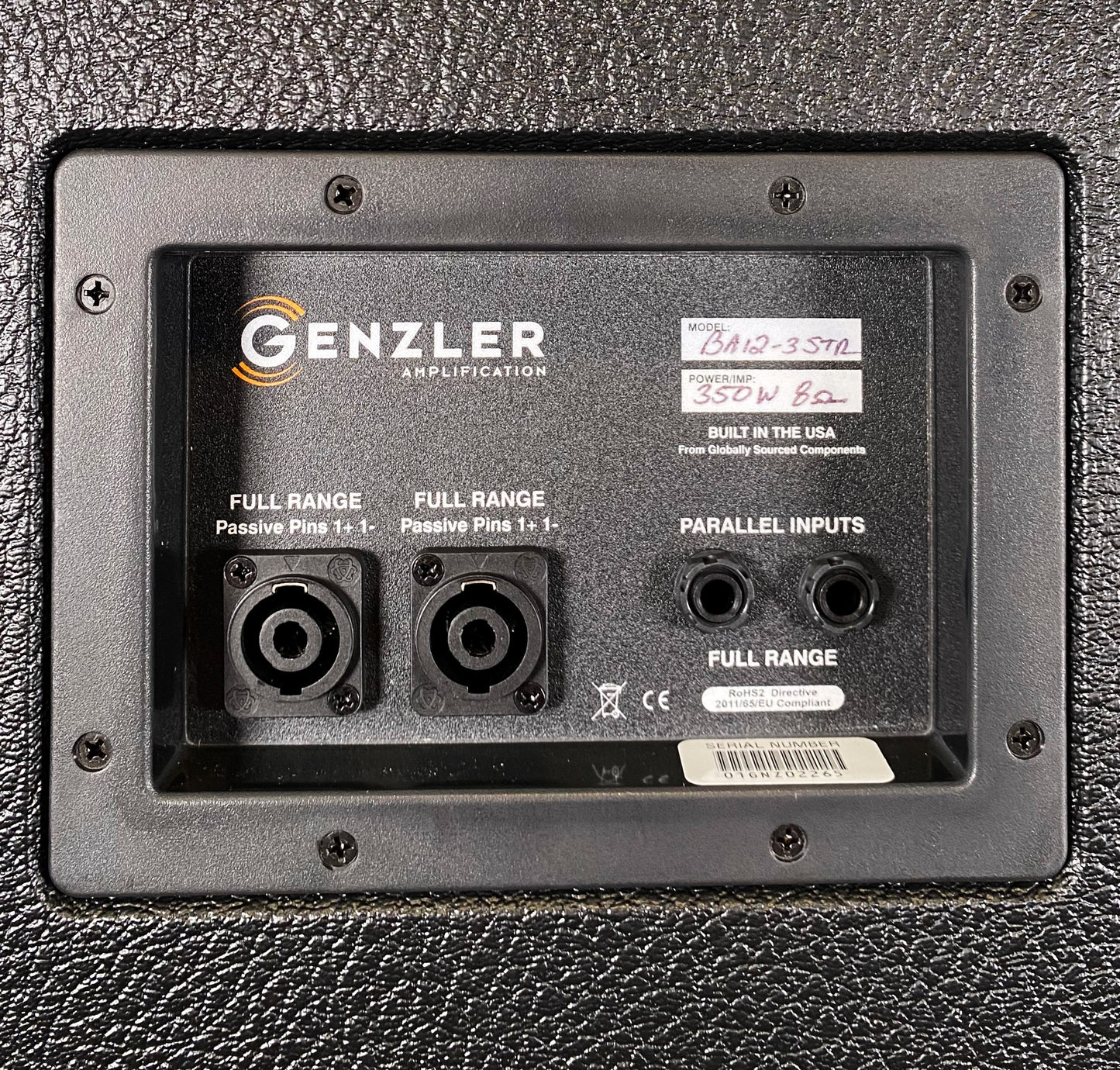 Genzler BA12-3 STR STRAIGHT NEO 12” & 4x3”Array 350 Watt 8 ohm Bass Amplifier Speaker Cabinet