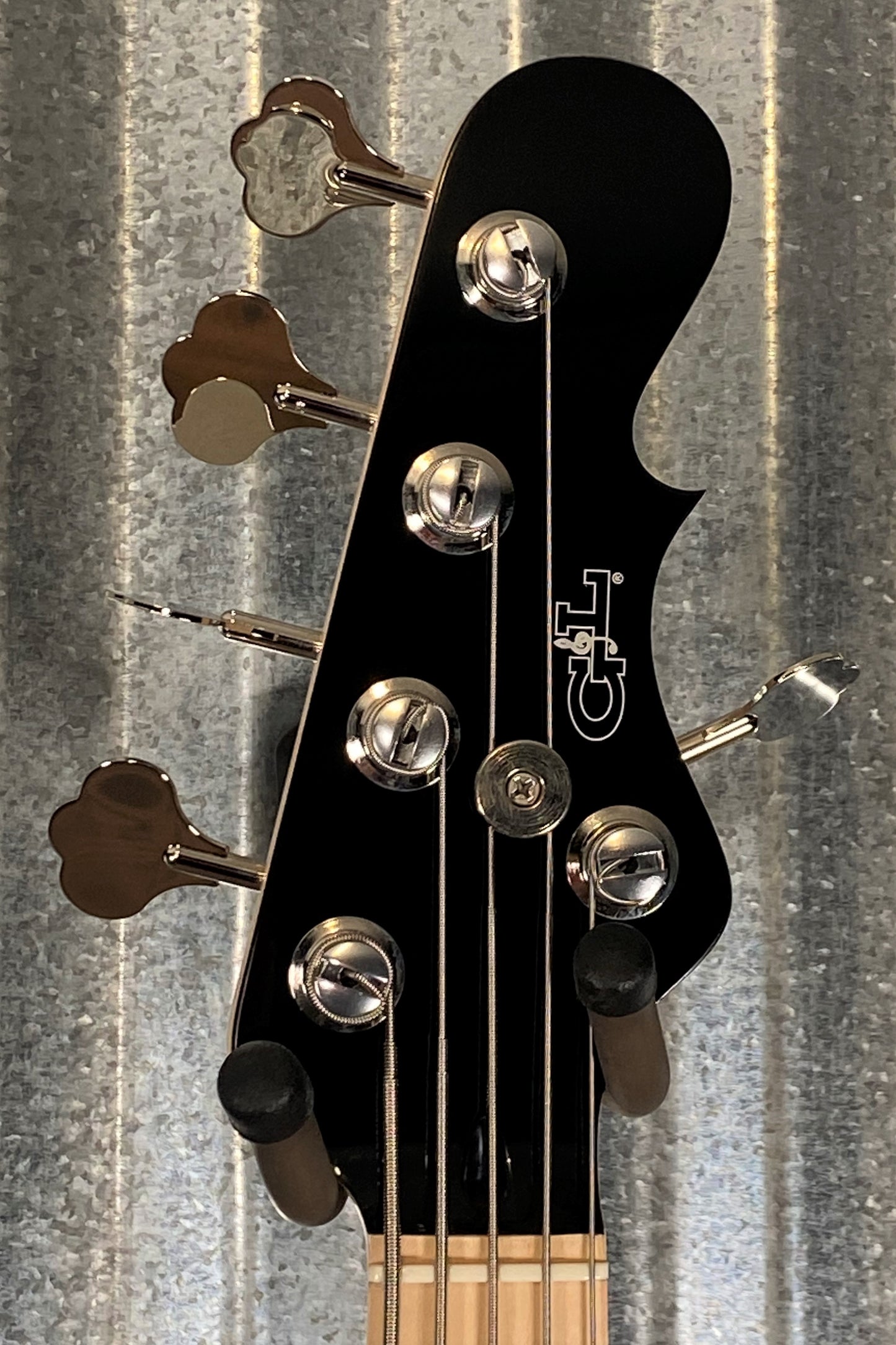 G&L USA JB-5 Jet Black 5 String Jazz Bass Maple Satin Neck & Case #6029