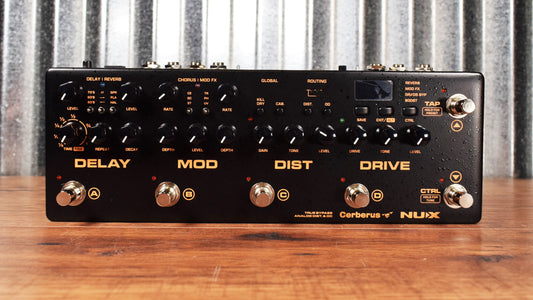NUX Cerberus Programmable Multi-Effect Delay Modulation Distortion Overdrive Guitar Effect Pedal Demo