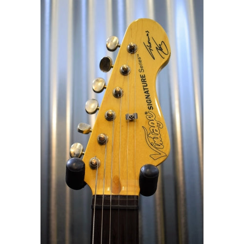 Vintage Guitars Icon V6MRTBG Thomas Blug Signature Vintage White Guitar & Case #6