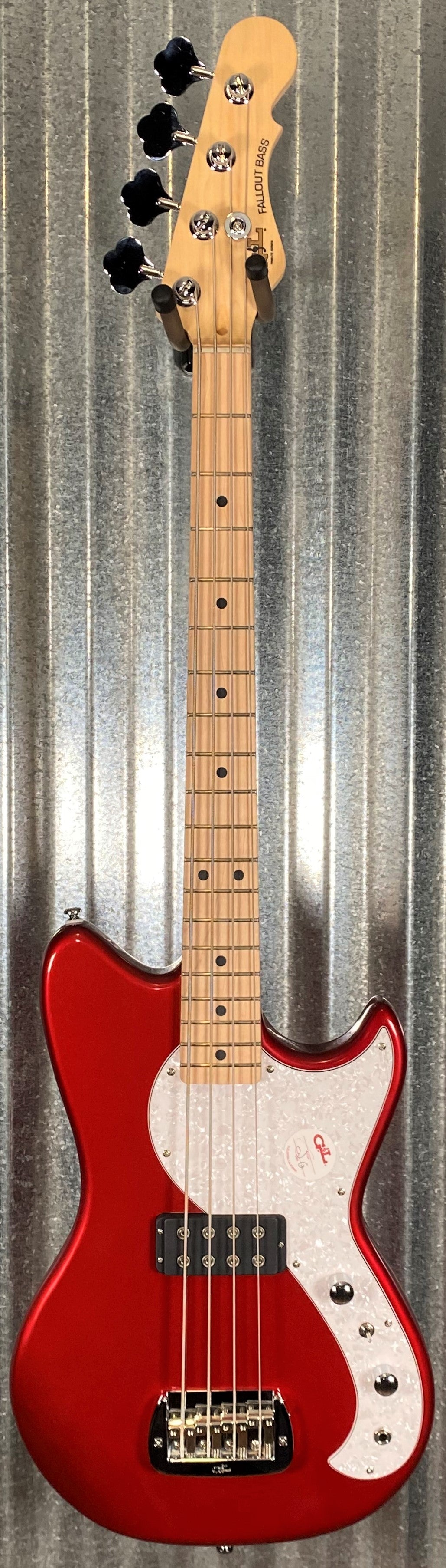 G&L Guitars Tribute Fallout Bass Short Scale 4 String Candy Apple Red #1181