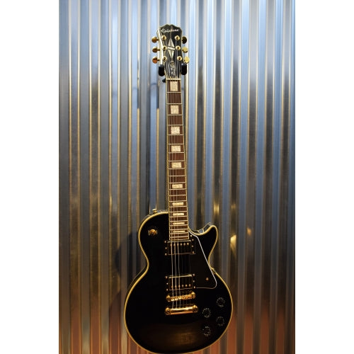 Epiphone Les Paul Custom Pro Gloss Black Gold Hardware Guitar & Bag USED #763