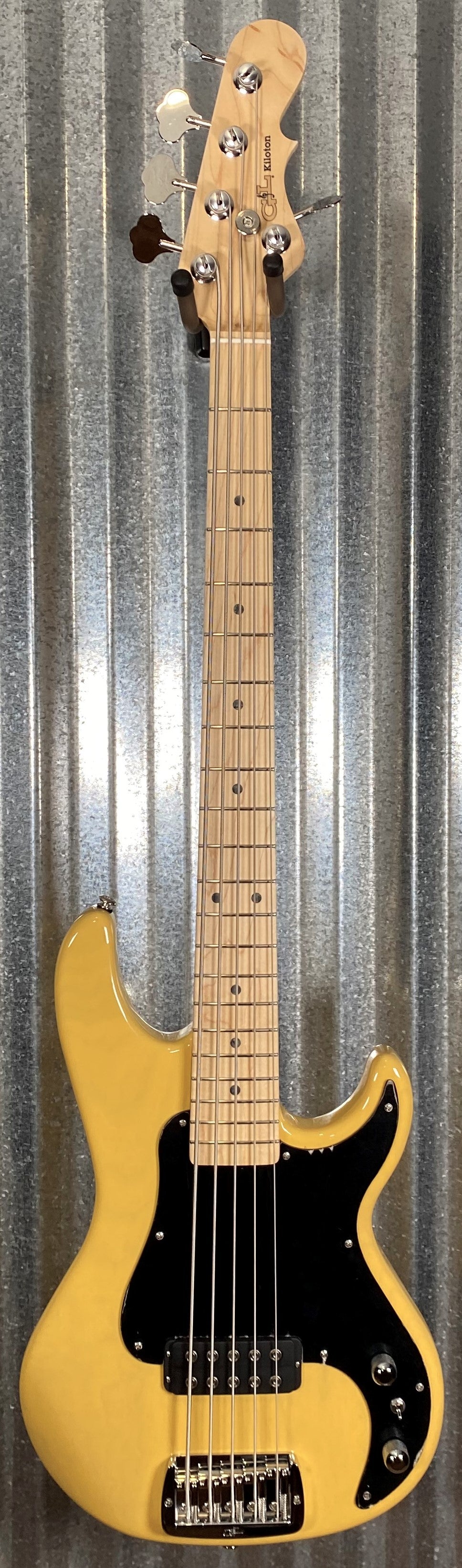 G&L USA Kiloton 5 String Butterscotch Blonde Bass & Case #7092