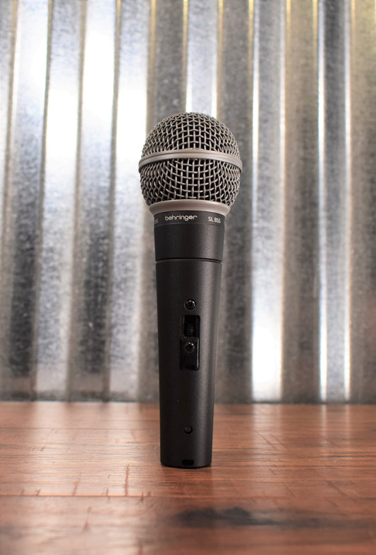 Behringer SL85S Dynamic Cardioid Handheld Vocal Microphone with On/Off Switch 3 Pack Bundle
