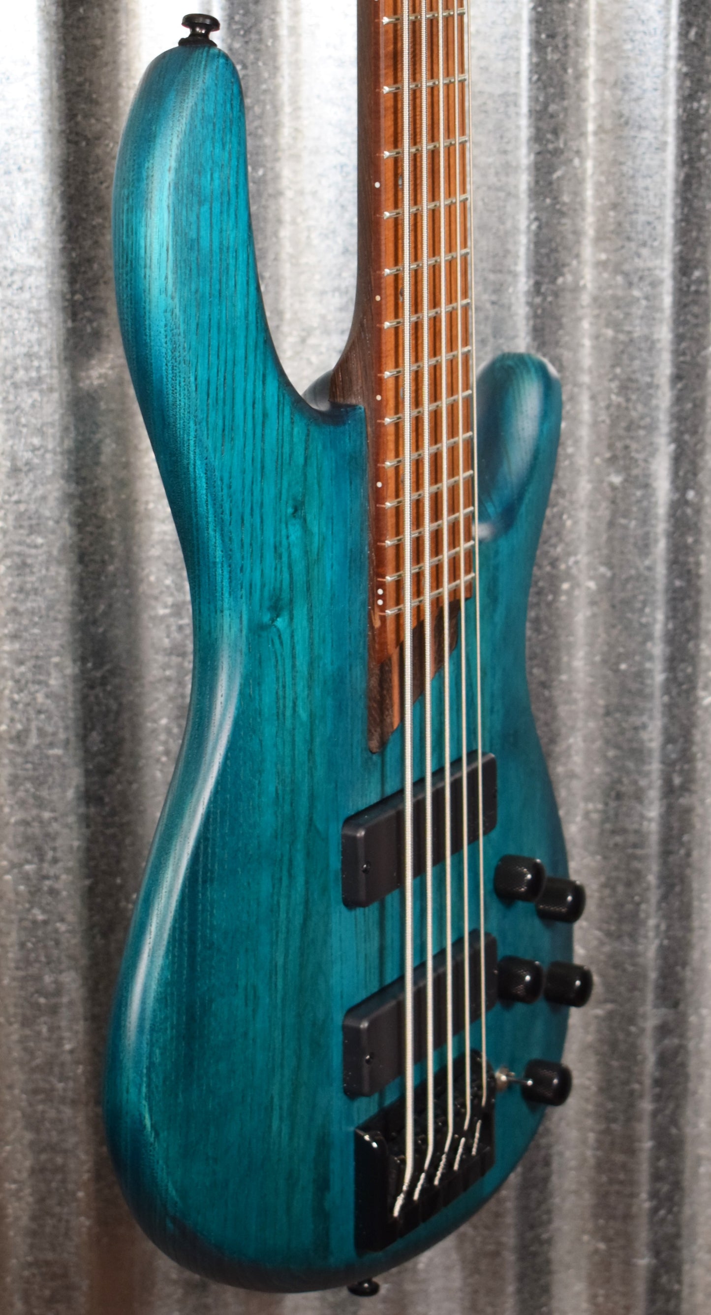 Cort Artisan B5 Plus AS RM 5 String Bass Roasted Neck Open Pore Aqua Blue #7255
