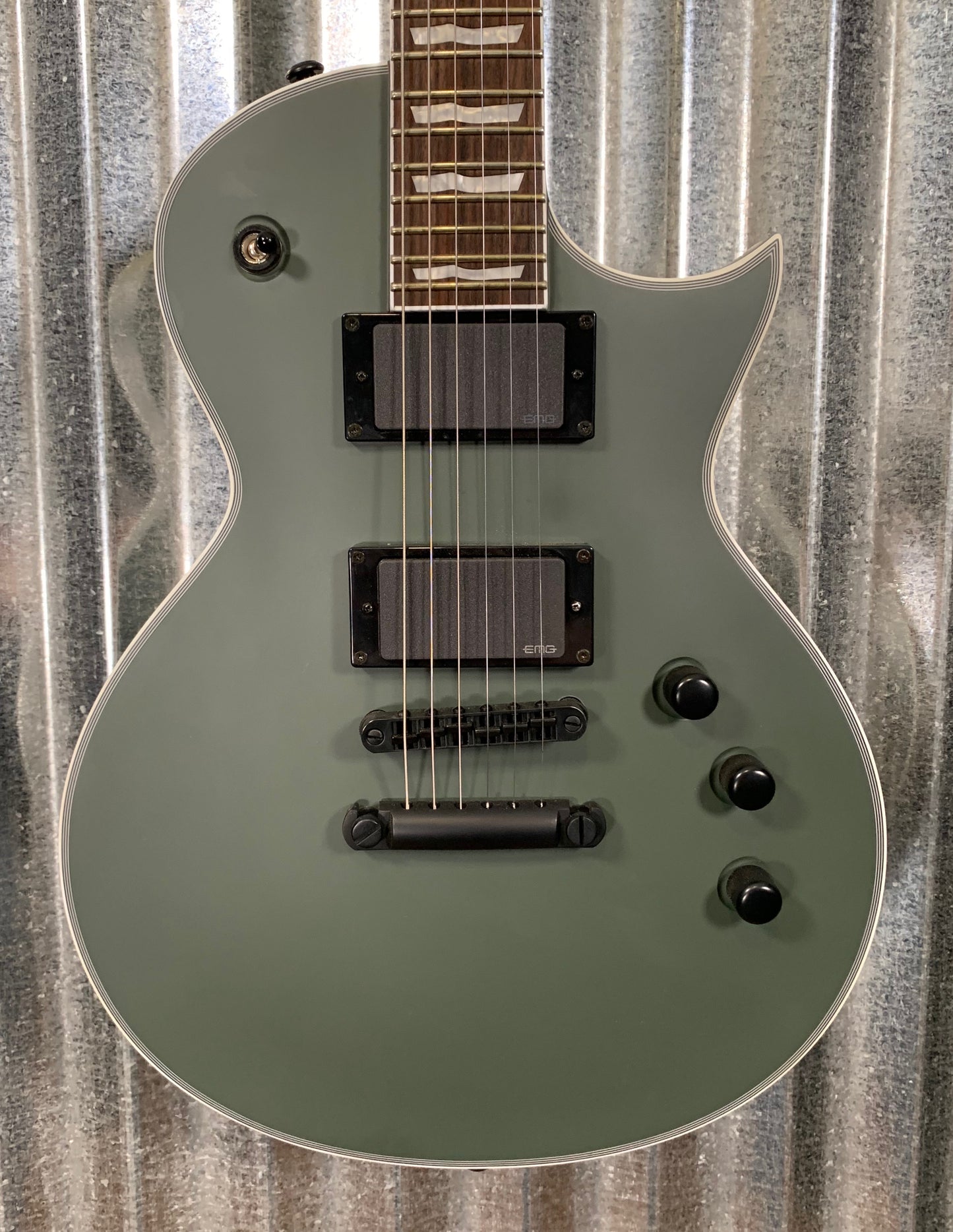 ESP LTD EC-401 Eclipse Military Green Satin Guitar LEC401MGS #1669 Used