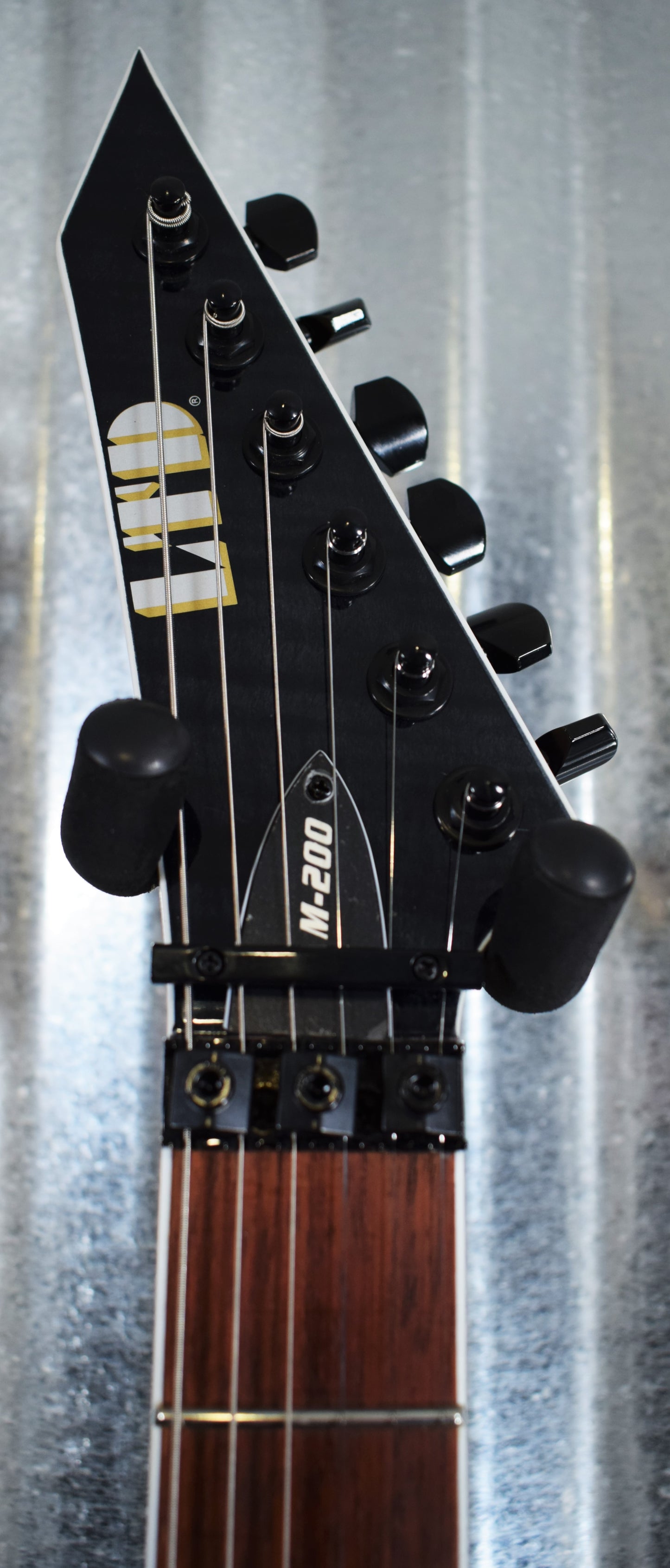 ESP LTD M-200FM See Thru Black Flame Top Guitar LM200FMSTBLK #0336
