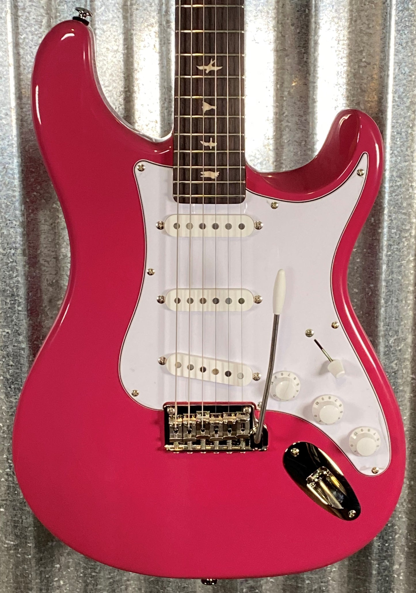 PRS Paul Reed Smith SE Silver Sky Dragon Fruit Guitar & Bag Blem #6497