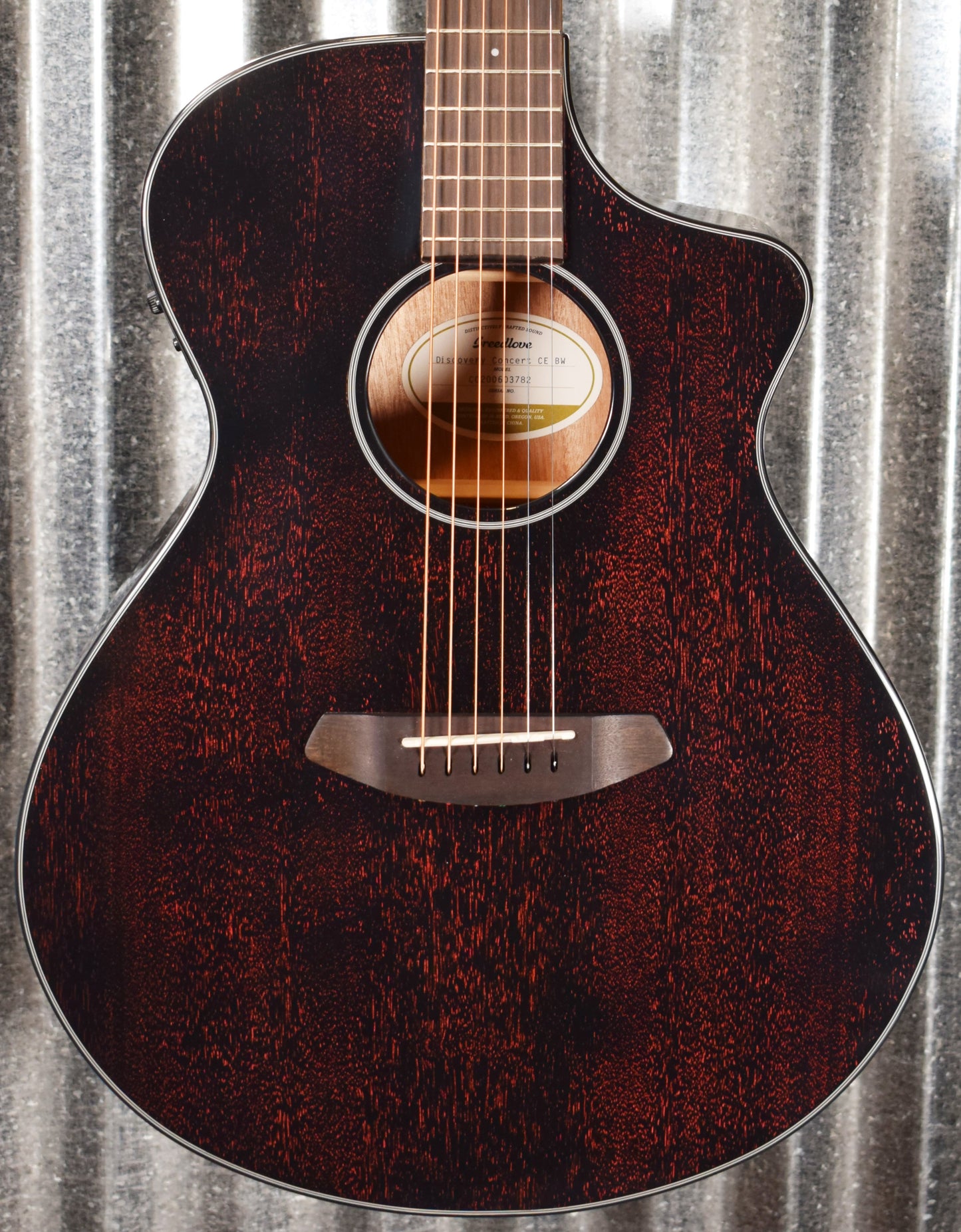 Breedlove Discovery Concert CE Black Widow Mahogany Acoustic Electric Guitar B Stock #3782