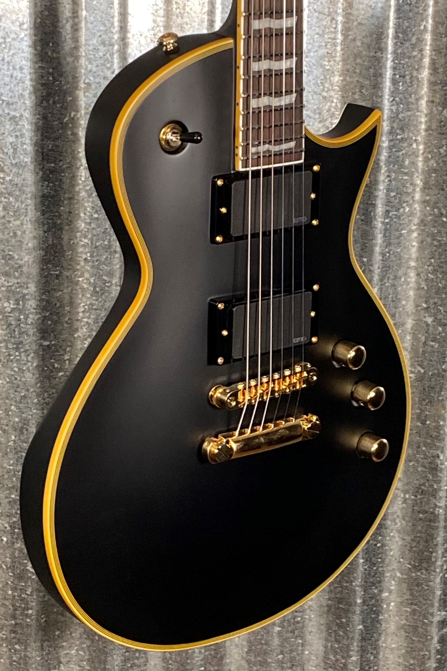 ESP LTD EC-1000 Eclipse EMG Vintage Black Guitar LEC1000VB #0219 Used